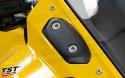 Sits flush within the OEM mirror mounting well on the Suzuki GSX-8R.