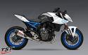 Upgrade your 2023+ Suzuki GSX-8S with Yoshimura's Race Series AT2 Full System Exhaust.