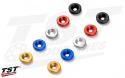 License plate mounting hardware color options.