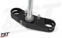 Features an adjustable steerring stop and adjustable trail angle.