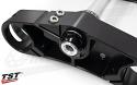 Black anodized upper and lower clamp provide a durable and non-reflective surface.
