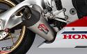 Yoshimura's AT2 Slip-On Exhasut for the Honda CBR1000RR features an aggressively styled canister.
