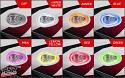 Available HALO glow colors shown on the smoke HALO-GTR Flushmount Turn Signals. (Smoke GTR Signals NOT included)