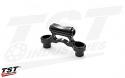 Light weight CNC machined aluminum components feature a durable black anodized finish.