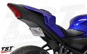 Tuck your Yamaha R3 license plate in a low position under the tail with our TST Fender Eliminator.