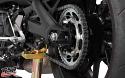 TST Industries Axle Block on the 2017-2020 Yamaha FZ09 / MT09 removes the stock swingarm fender bracket simply and easily!