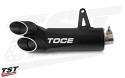 Toce Razor Tip Full Exhaust System for Yamaha YZF-R3 2015+ / MT-03 2020+.