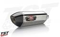 Yoshimura Race Series Stainless Steel R-77 Stainless Steel Canister with Carbon Fiber Tip for the Yamaha YZF-R3 2015+ / Yamaha MT-03 2020+.