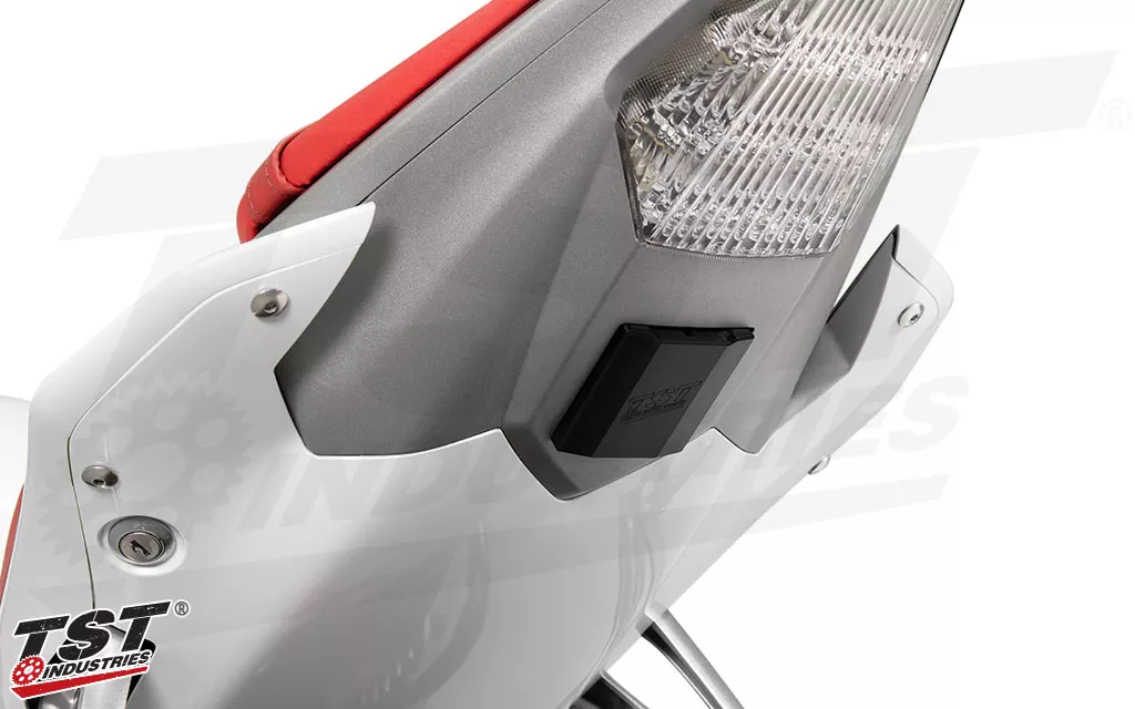 This undertail closeout covers the gap left behind after uninstalling the factory fender.