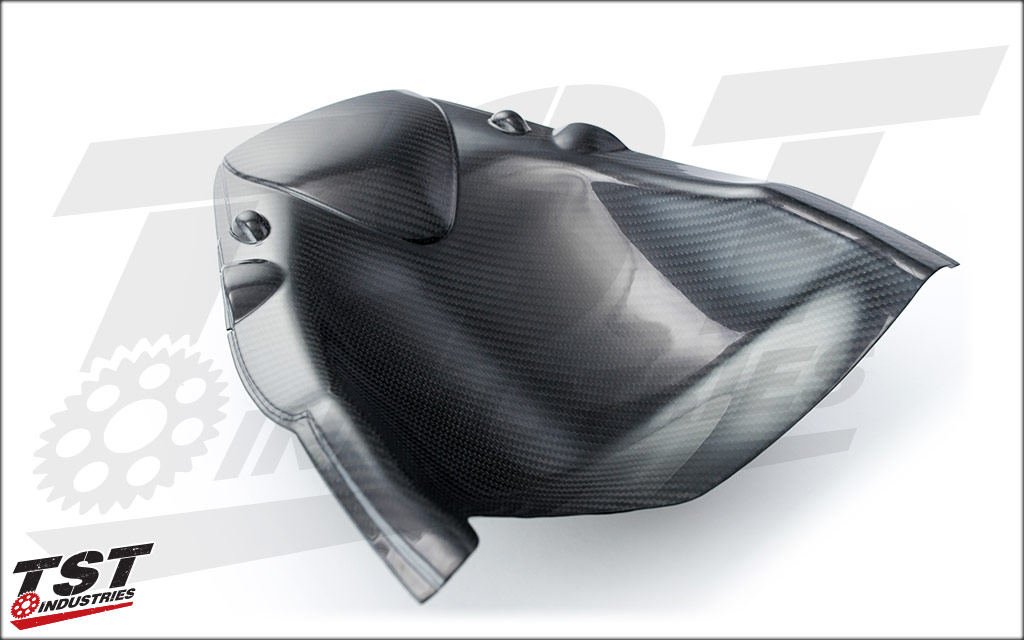 Beautiful carbon fiber finishes the undertail of your CBR.