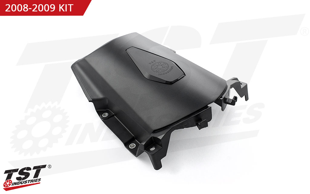 The 2008-2009 Undertail Kit includes a genuine Honda undertail panel and the TST Undertail Closeout.