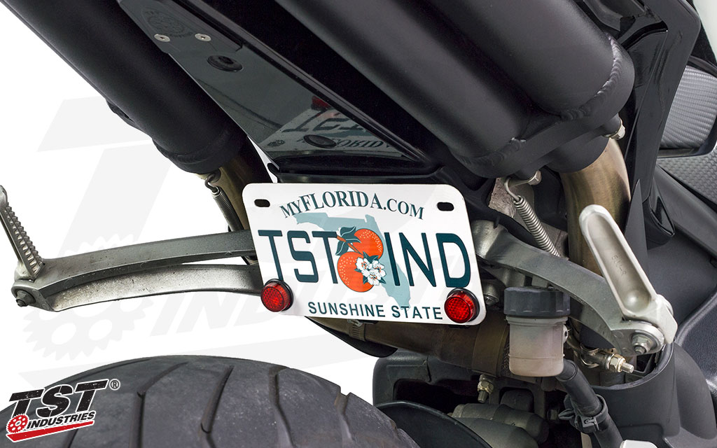 Two mounting positions are possible with the TST Elite-1 Fender Eliminator Kit.