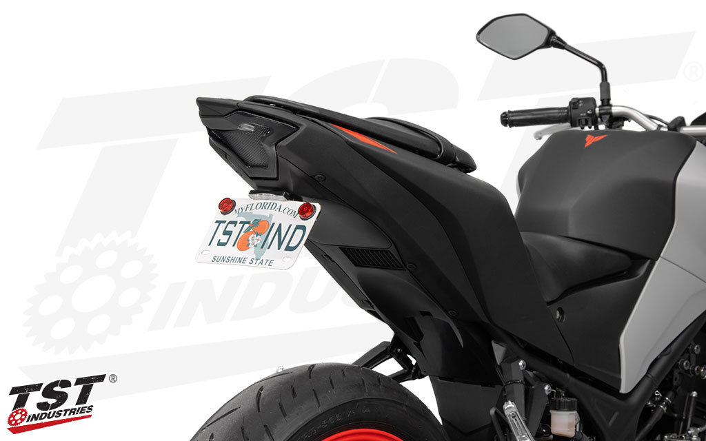Eliminate the bulk and upgrade the tail section of your 2002+ Yamaha MT-03 with TST Industries.