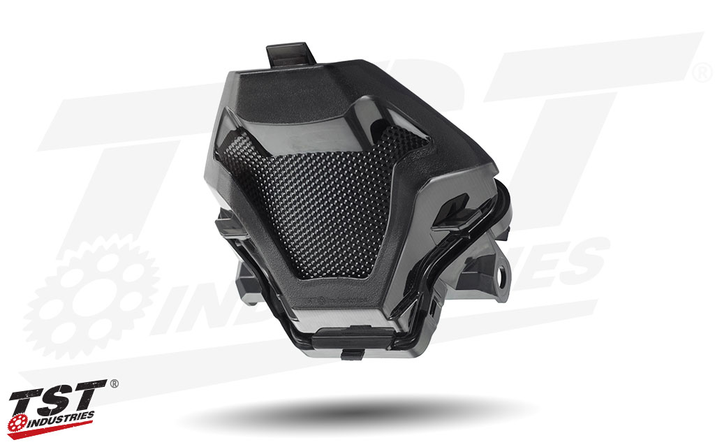 TST Industries LED Integrated Tail Light for the 2015 - 2017 Yamaha FZ-07 / MT-07. Smoked lens shown.