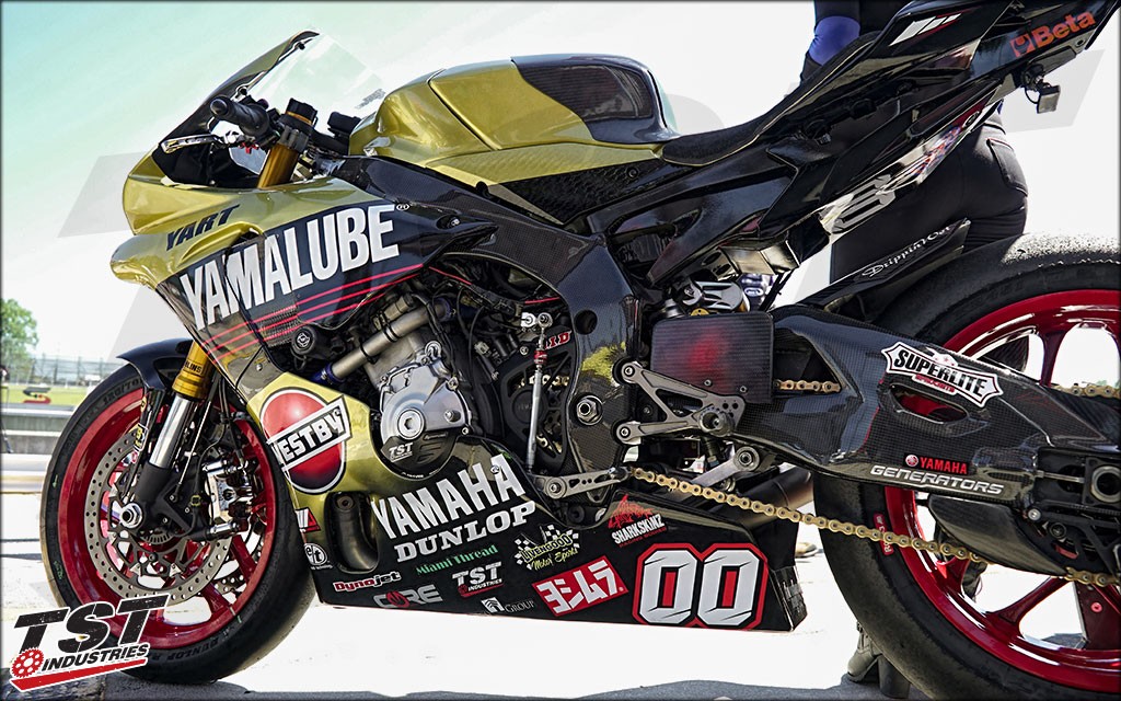 Utilized by MotoAmerica Team Yamalube Westby. (Version 1 Shown)