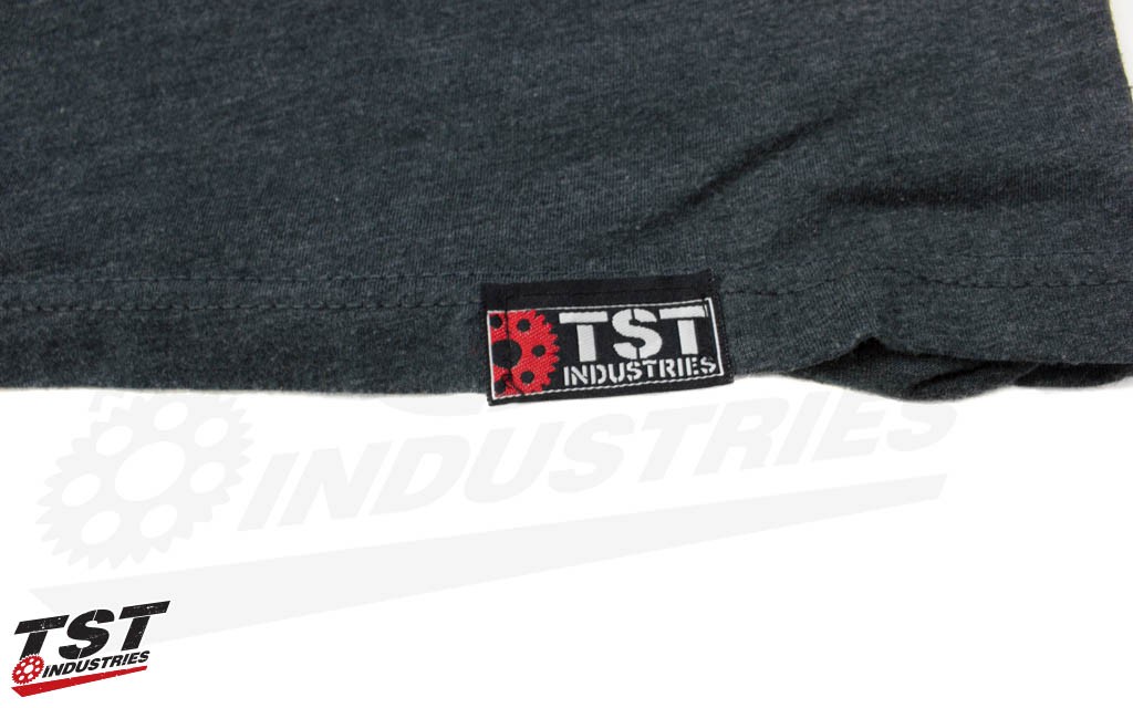 Custom TST Industries hem tag.