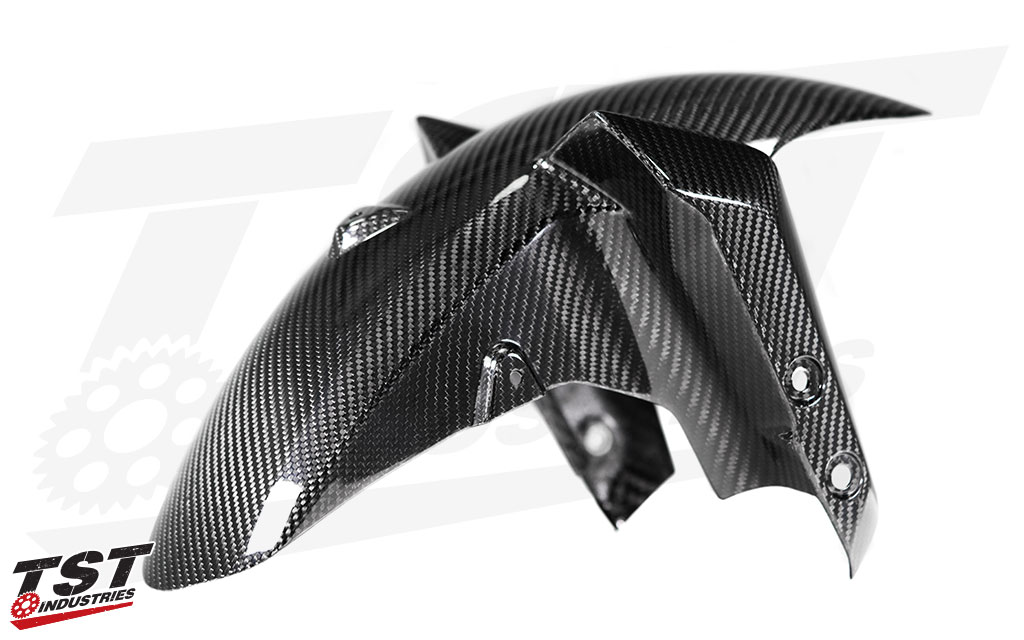 TST Twill Carbon Fiber Front Fender | FZ-09 / MT-09, XSR900, R7