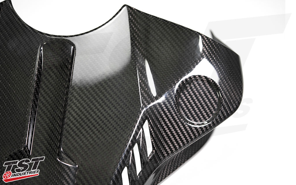 TST Twill Carbon Fiber Tank Cover YZF-R1 2015+