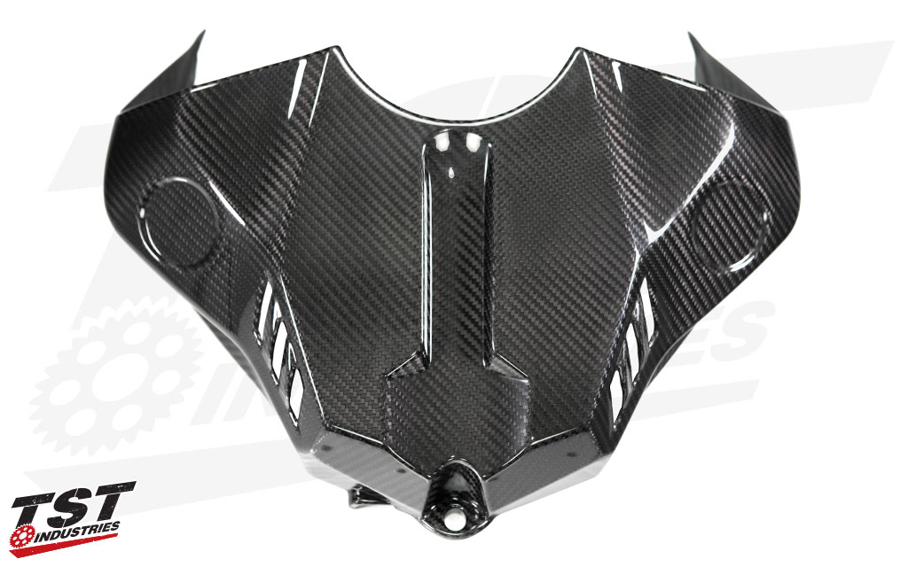 TST Twill Carbon Fiber Tank Cover YZF R1 2015