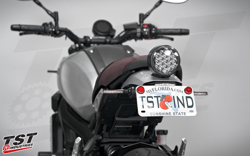 Give your XSR900 the look it deserves with the TST Elite-1 Fender Eliminator. (Signals and license plate light sold separately)