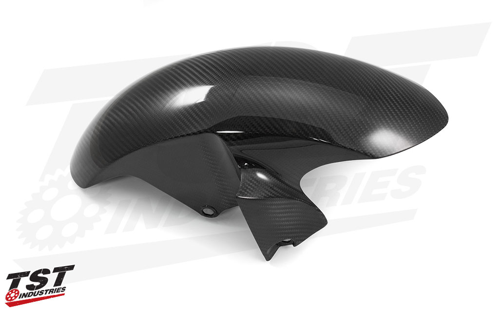 GLOSSY PEARL WHITE CARBON FIBER FENDER – YAMAHA R6 2017 – 2022