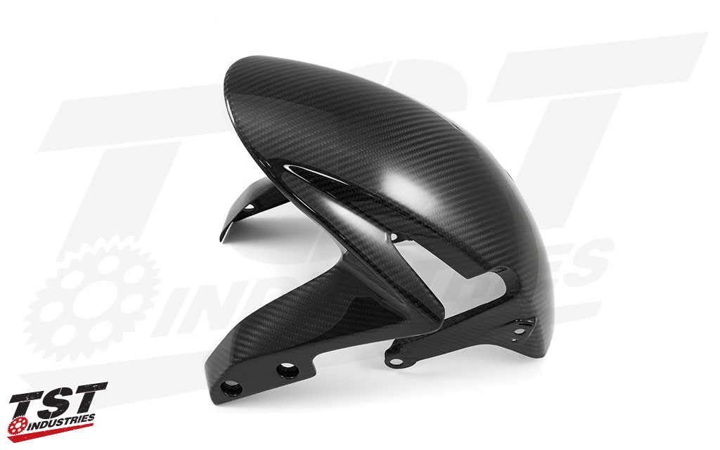 TST Industries Twill Carbon Fiber Front Fender for the 2007+ Honda CBR600RR.