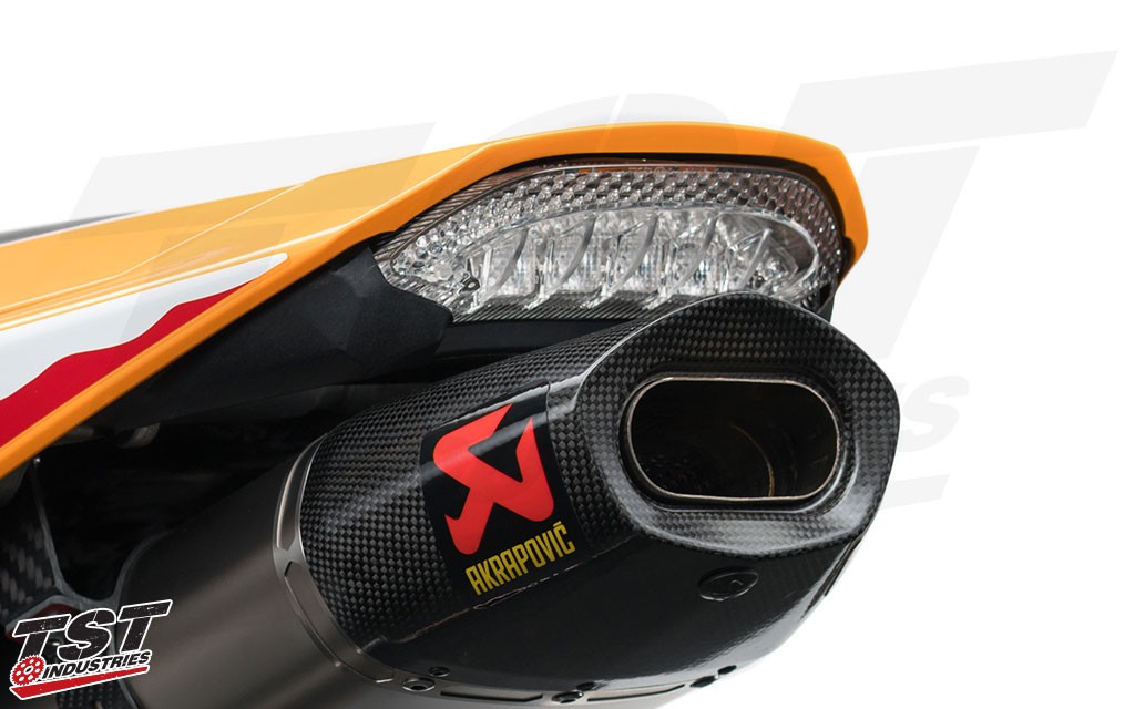 TST V2 Sequential and Programmable LED Integrated Tail Light. Clear lens shown.