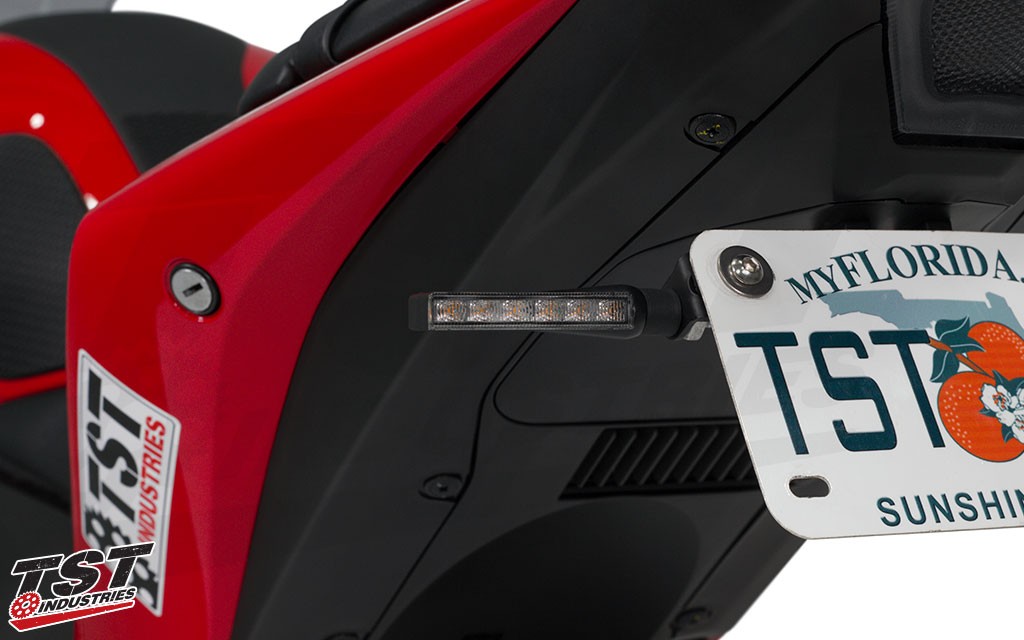 Give your Yamaha a sleek and modern look with the TST LED Pod Turn Signal Bundle.
