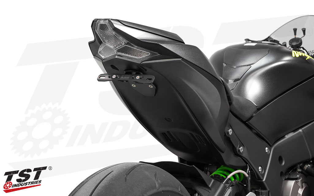 Upgrade your 2016-2020 Kawasaki ZX-10R with the TST Industries LED Integrated Tail Light.