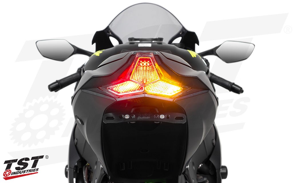 Build in turn signals enable you to ditch the pod signals and clean up your ZX-10R.