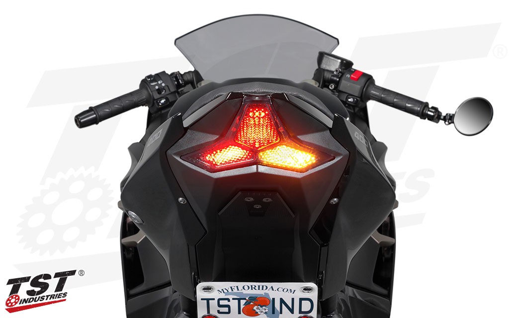 Integrated Tail Light features built-in rear turn signals.