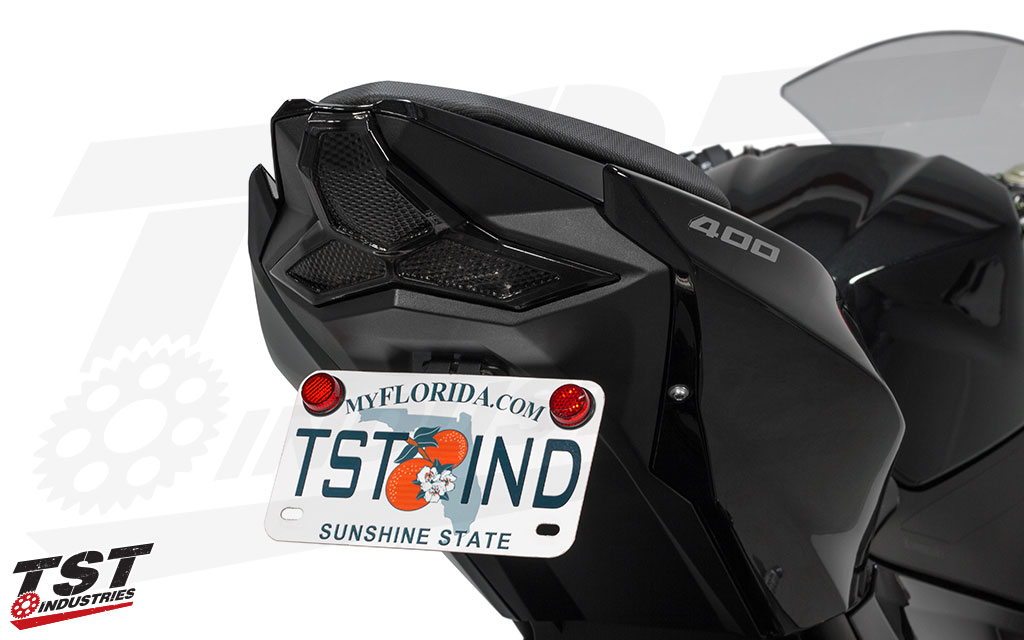 Give your Kawasaki Ninja 400 or Z400 the upgrade it deserves with the TST Standard Fender Eliminator. 