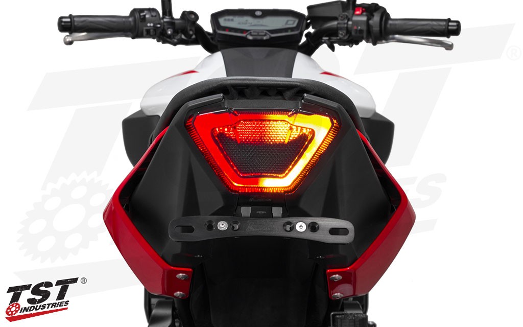 TST LED Integrated Tail Light for Yamaha MT-07 2018-2020. Non-Blemished Unit Shown