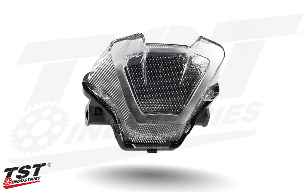 TST Industries LED Integrated Tail Light for the 2018-2020 Yamaha MT-07. Clear lens shown.
