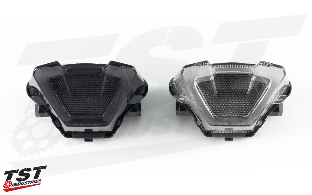 The TST LED Integrated Tail Light for the 2018-2020 Yamaha MT-07 is available in Smoked or Clear lens.