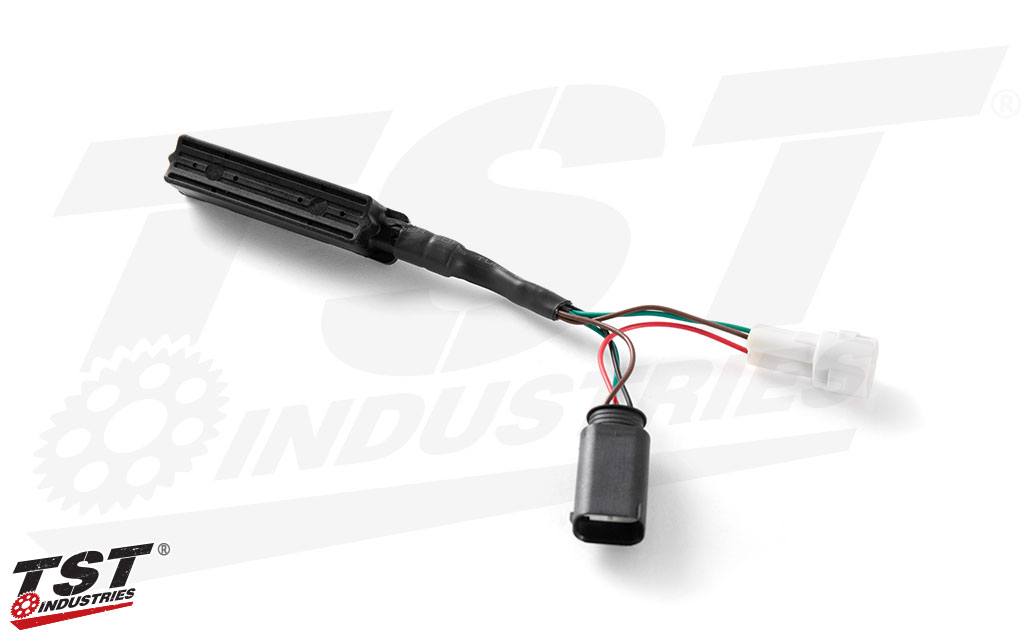 The included TST Flash Rate Control Module regulates your signal flash to the OEM rate and is included with every integrated tail light.