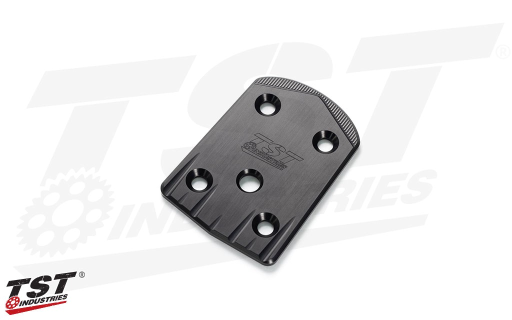 Each tail tidy kit includes our exclusive black anodized CNC machined billet aluminum undertail closeout. 