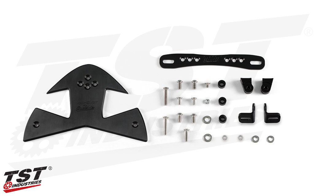 Get everything you need to clean up the looks of your BMW S1000RR with the TST Elite-1 Adjustable Fender Eliminator kit.