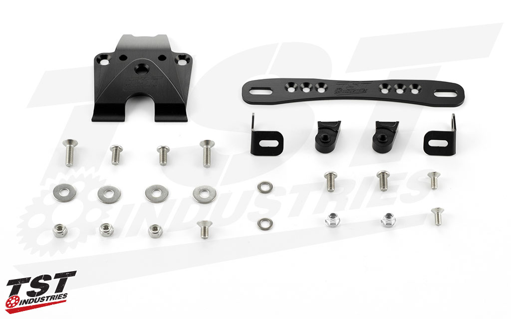 What's Included: TST Elite-1 Fender Eliminator & Undertail Closeout - Adjustable High Mount Kit Shown.