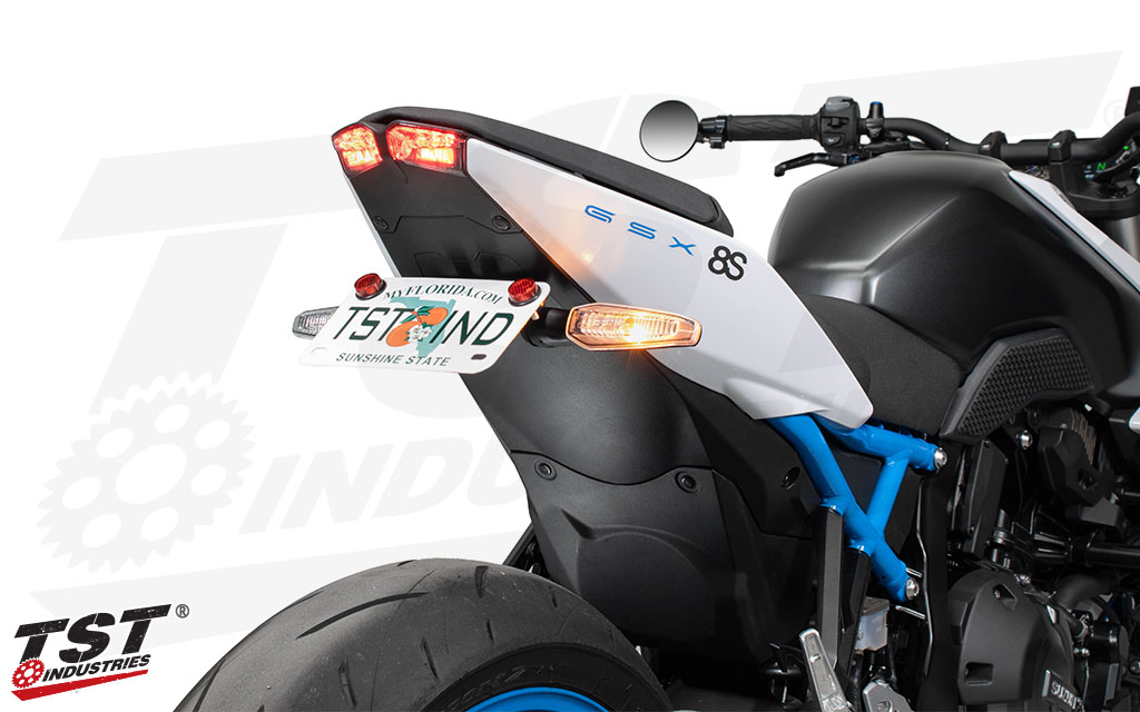 Reuse the the Suzuki GSX-8S / GSX-8R stock turn signals with this easy to install kit.