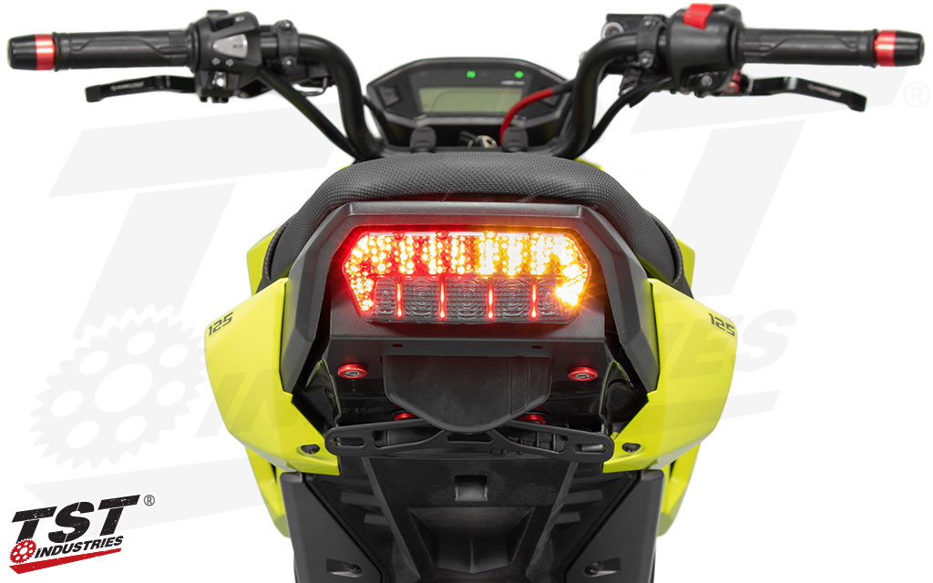 Shumo Brake Stop Tail Light Smoke Lens Integrated Turn Signals Integrated Sequential LED Tail Lights for 2014-2020 Grom MSX 125 