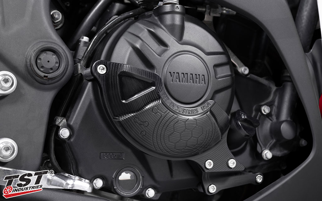 TST Clutch Case Cover Installed On The 2015-2018 Yamaha R3.