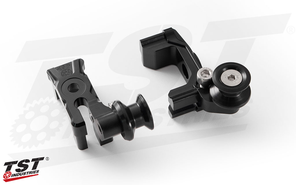 Make chain adjustment and rear maintenance much easier with our TST Spooled Captive Chain Adjusters.