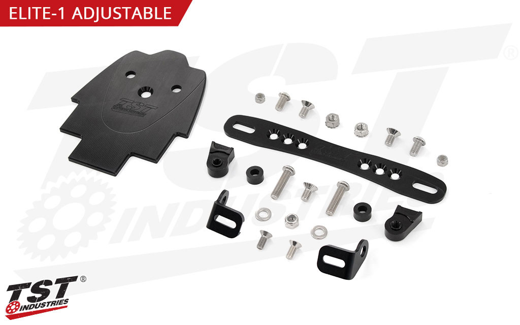 TST Elite-1 Fender Eliminator for Suzuki GSX-S750 2017-2022 - Adjustable Kit Shown