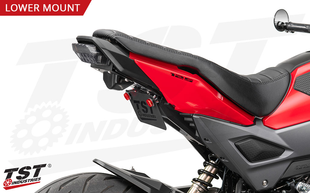 Clean up the looks of your Honda Grom with the TST Industries Lower Mount Fender Eliminator.