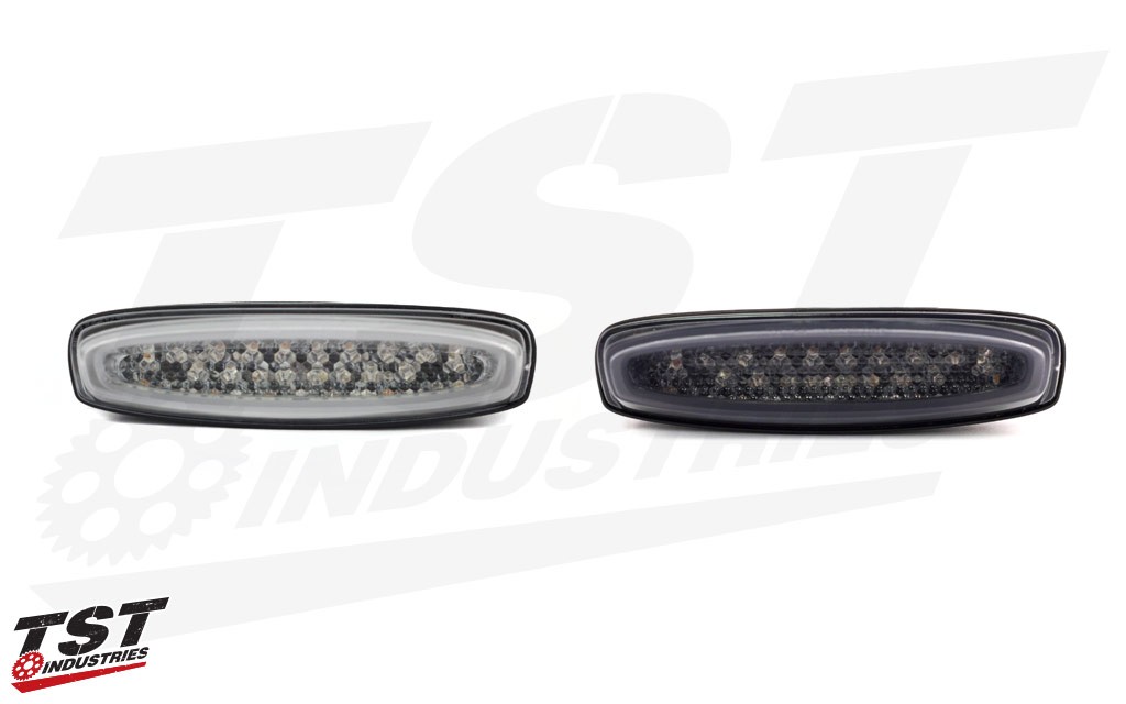 TST LED Integrated Tail Light is available in clear or smoke.