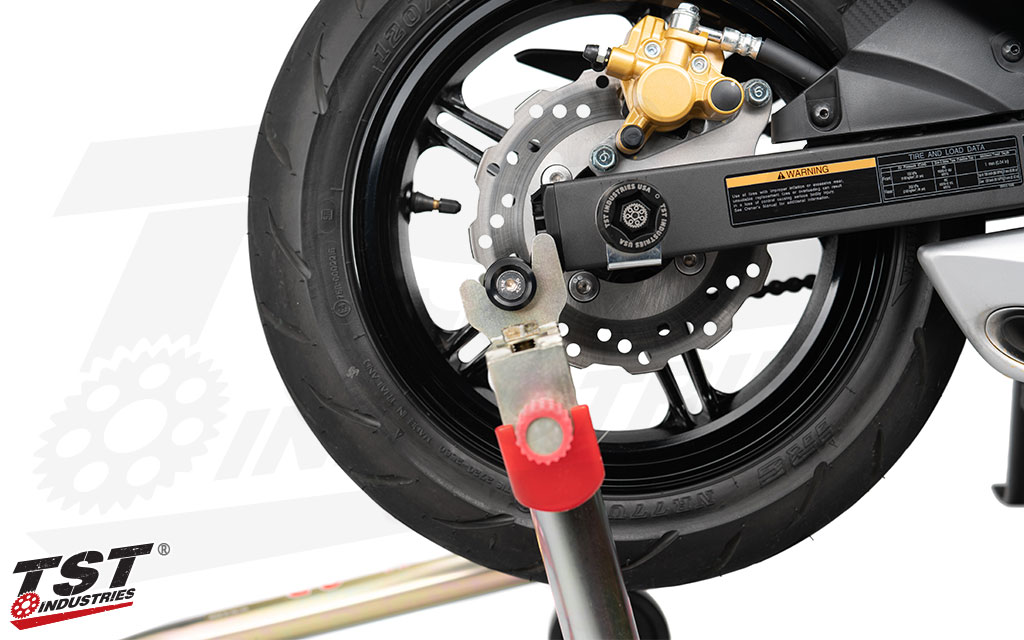 Make chain adjustments, chain cleaning, and rear tire maintenance much easier.