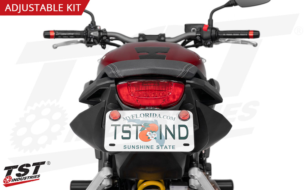 Ditch the stock bulk that comes on the Honda CB650R / CBR650R in favor of a customizable tail tidy from TST.