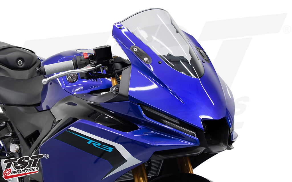 Upgrade your 2025+ Yamaha YZF-R3 with TST Industries Mirror Block Offs.