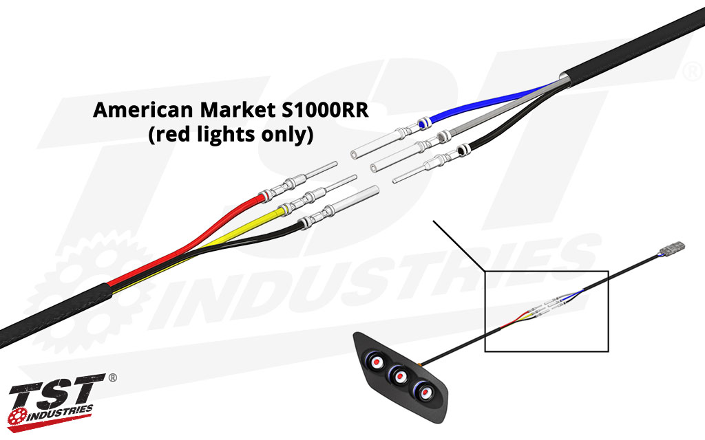 Wiring diagram for the North American market BMW S1000RR models.